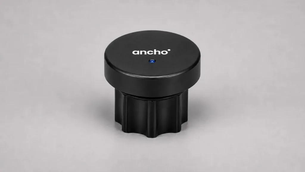 Studio photo of Ancho DROP from above with status LED on
